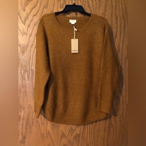 Comfy Curved Hem Crewneck Sweater